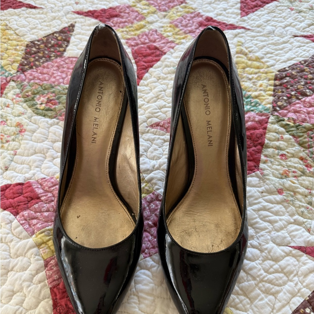 Antonio Melani Glossy Black Heels